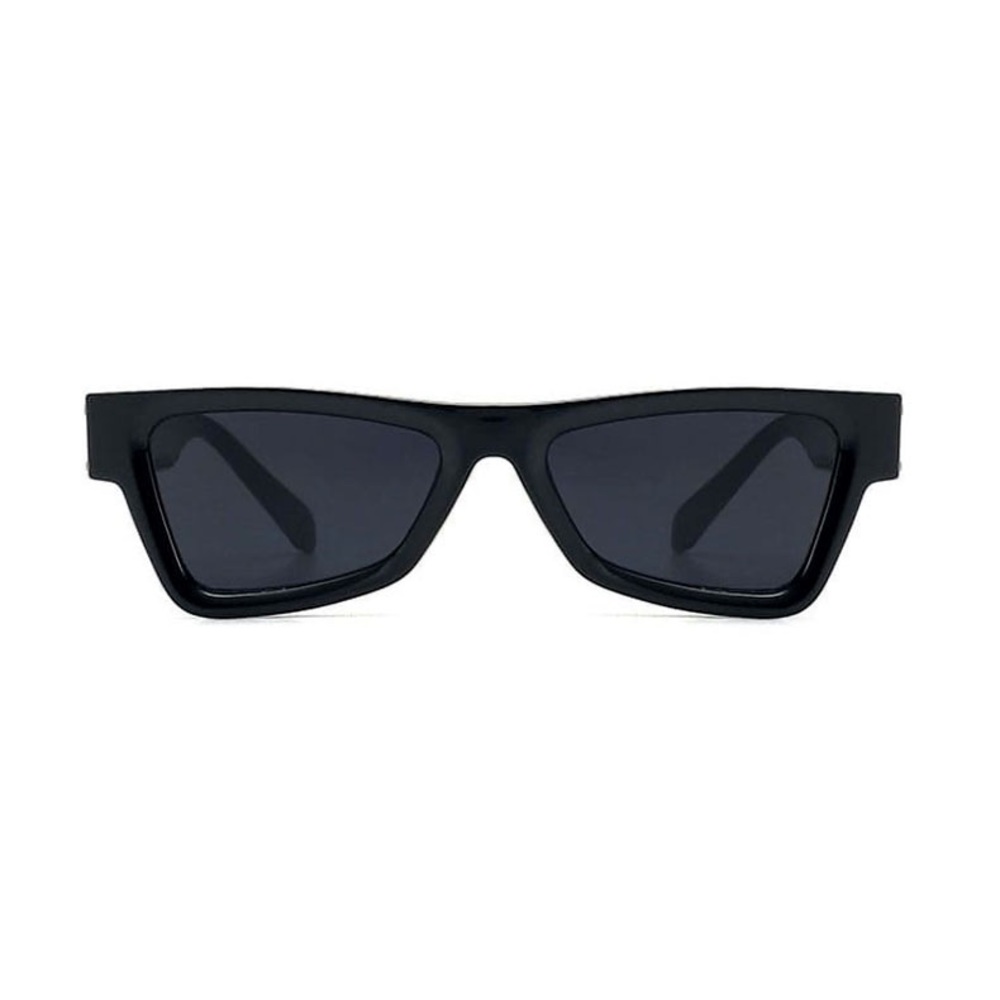 Black Rectangle Frame Sunglasses - Picture 2 of 4